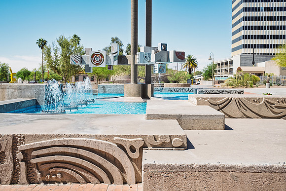 Charles Clement fountain, El Presidio Plaza, Tucson AZ